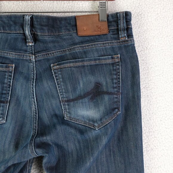 34 Heritage Jeans Mens 32X28 Blue Stone Wash Courage Mid Rise Straight Stretch - Picture 5 of 12